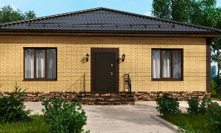 Проекты одноэтажных домов из кирпича | Строй-Лбг - Елабуга от 3667 рублей